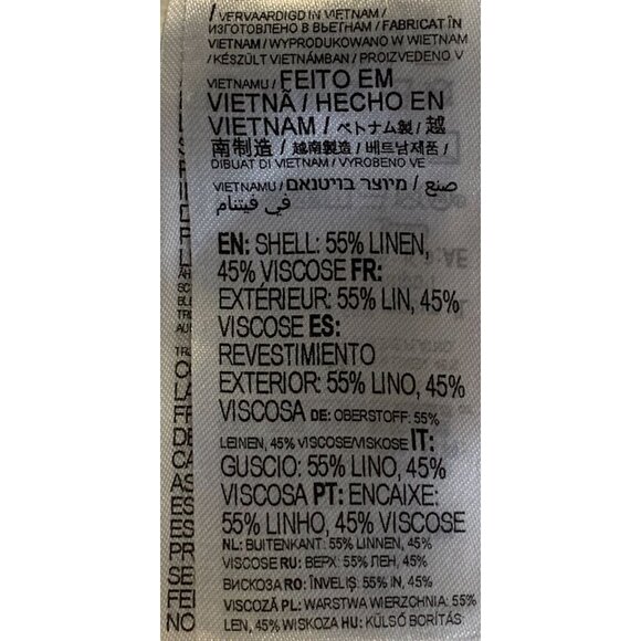 Roxy Womens White Linen Elastic Waist Drawstring Pants Size Small S Casual New - Picture 9 of 9